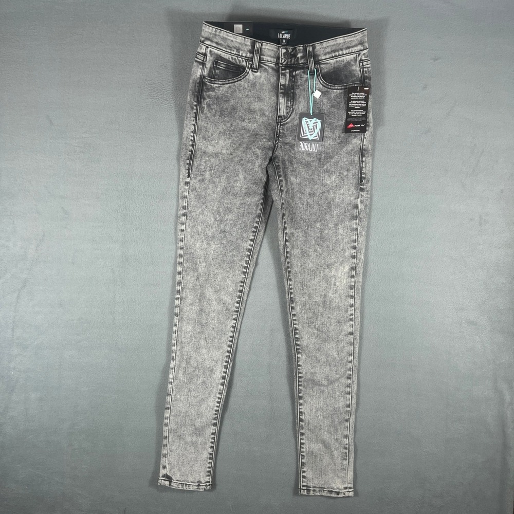 LuLaRoe Womens Skinny Jeans 26 Gray Acid Wash Stretch Full Length NWT